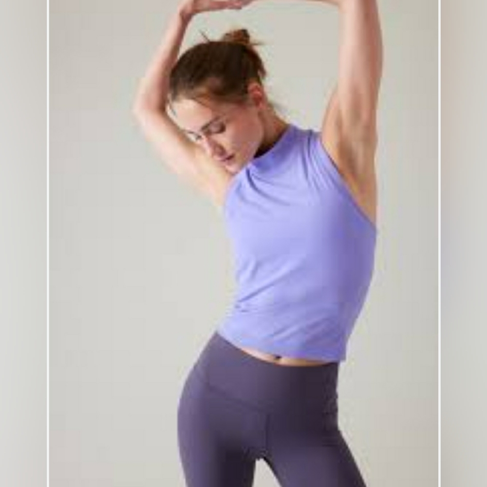 Athleta Momentum Seamless Sport Length Mock Tank Size Large